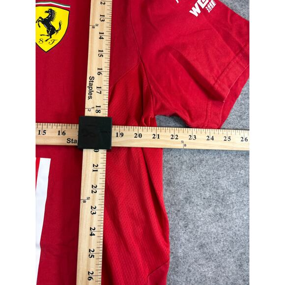 Puma Official Scuderia Ferrari F1 Team T Shirt Mens XL Red Ups Shell Rayban - Picture 7 of 11